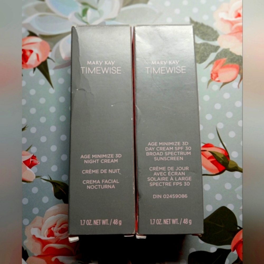 Mary Kay Timewise 3D minimize spf30 sunscreen day cream &  Timewise night cream
